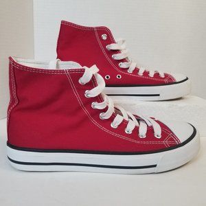 Adokoo Women’s High Top Canvas Shoes Platform Sneakers Red Casual Fashion SZ 8